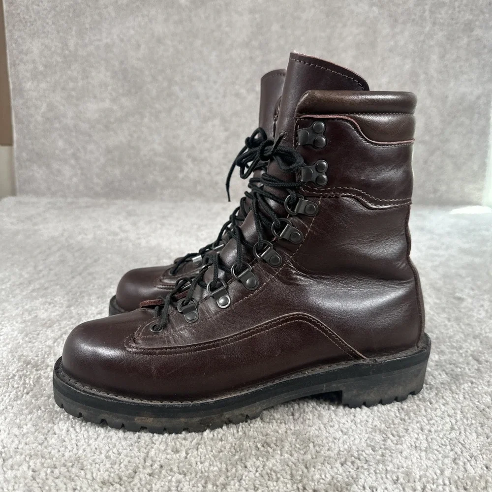 Vintage Danner Men's Yukon Hunting Boots Brown Leather Size 8 D USA Made 60230